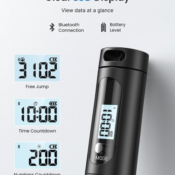 Cordless Jump Rope, Weighted Jump Rope with Counter - Picture 5 of 7